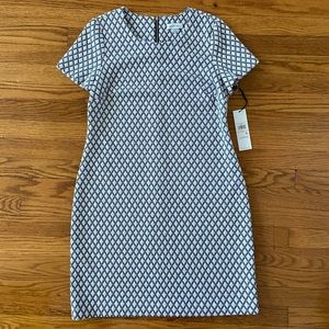NEW Calvin Klein Black and White Shift Dress